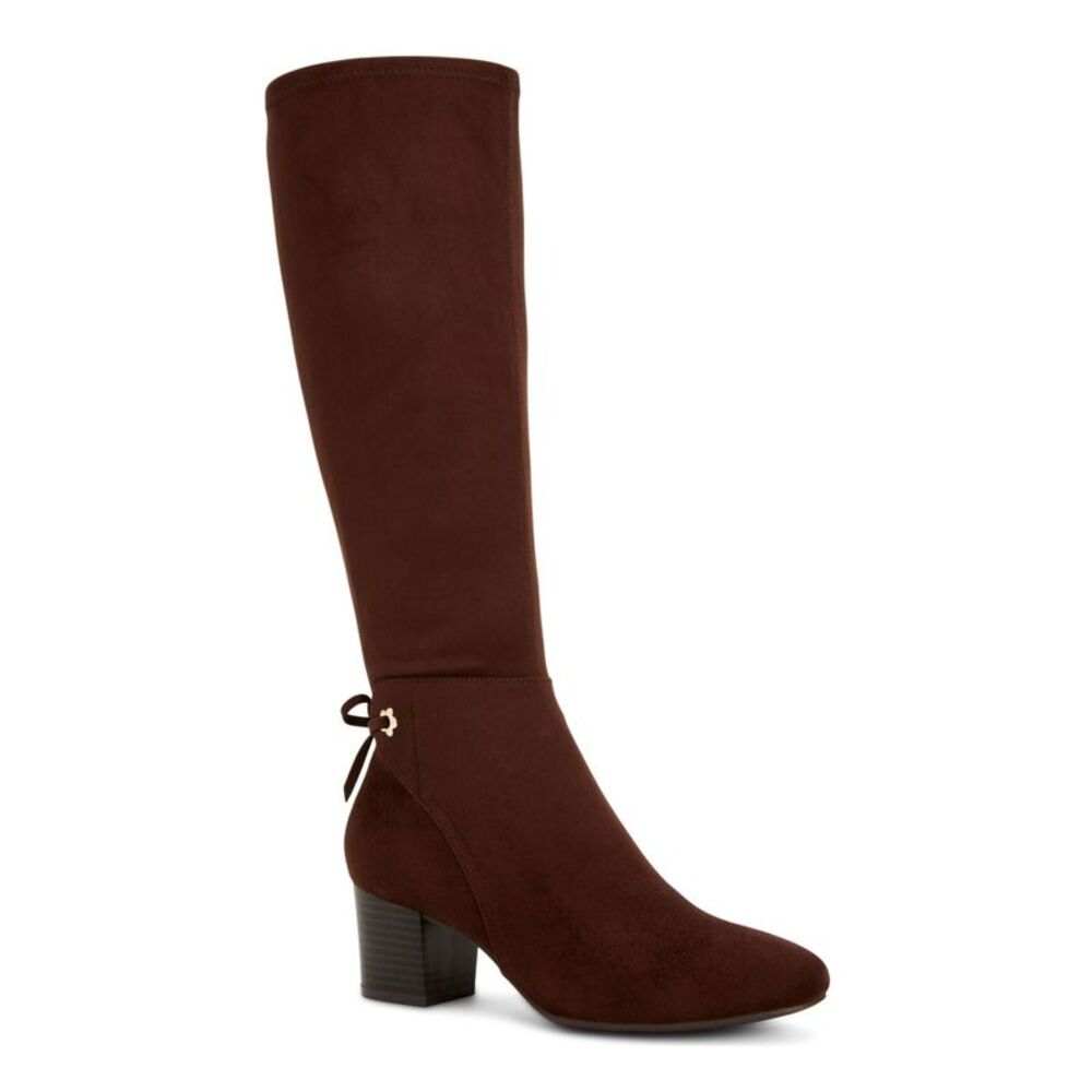 CHARTER CLUB Womens Chocolate Brown Flower Grommets Jaccque Almond Boots 6 M